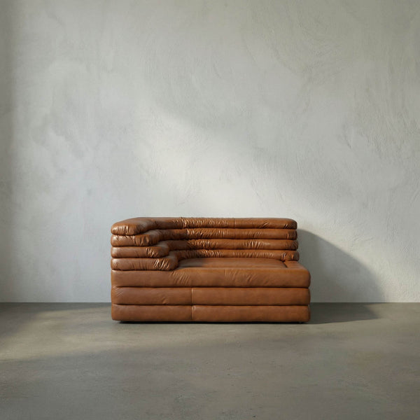 BANDERA SOFA, L, Roche Tan Leather-Noir Furniture-Blue Hand Home