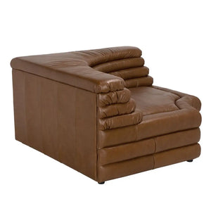 Bandera Sofa with Sculpted Layered Design in Roche Tan Leather-Noir Furniture-Blue Hand Home