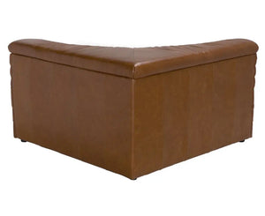 Bandera Sofa with Sculpted Layered Design in Roche Tan Leather-Noir Furniture-Blue Hand Home
