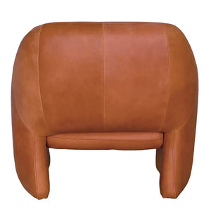 Marx Chair, Roman Red Leather-Blue Hand Home
