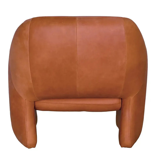 Marx Chair, Roman Red Leather-Blue Hand Home