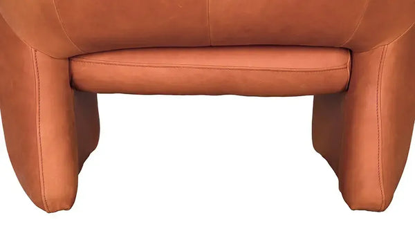 Marx Chair, Roman Red Leather-Blue Hand Home