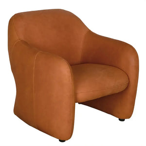 Marx Chair, Roman Red Leather-Blue Hand Home