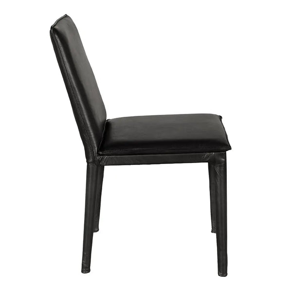 Newton Dining Chair, Ebony Black Leather - Noir Trading Inc.-Noir Furniture-Blue Hand Home