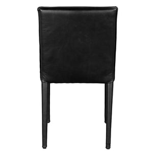Newton Dining Chair, Ebony Black Leather - Noir Trading Inc.-Noir Furniture-Blue Hand Home