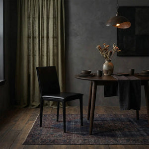 Newton Dining Chair, Ebony Black Leather - Noir Trading Inc.-Noir Furniture-Blue Hand Home