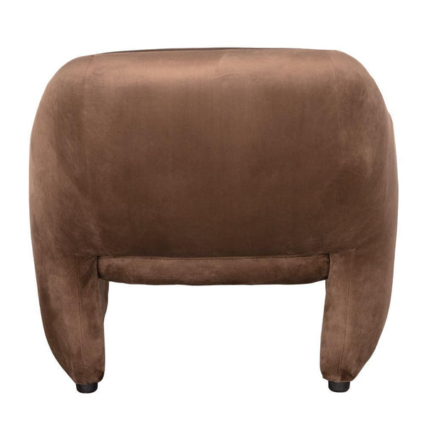 Marx Chair, Brown Velvet-Blue Hand Home