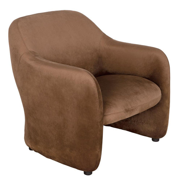 Marx Chair, Brown Velvet-Blue Hand Home