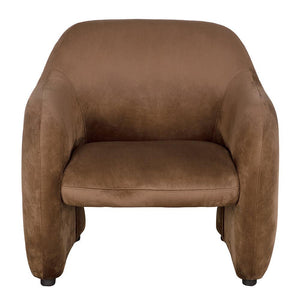 Marx Chair, Brown Velvet-Blue Hand Home