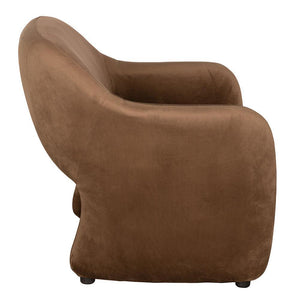 Marx Chair, Brown Velvet-Blue Hand Home
