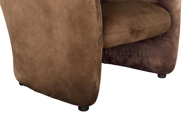 Marx Chair, Brown Velvet-Blue Hand Home