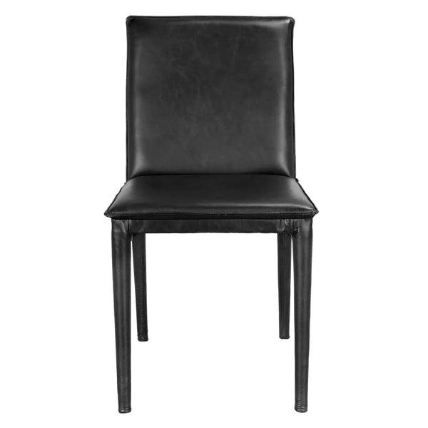 Newton Dining Chair, Ebony Black Leather - Noir Trading Inc.-Noir Furniture-Blue Hand Home