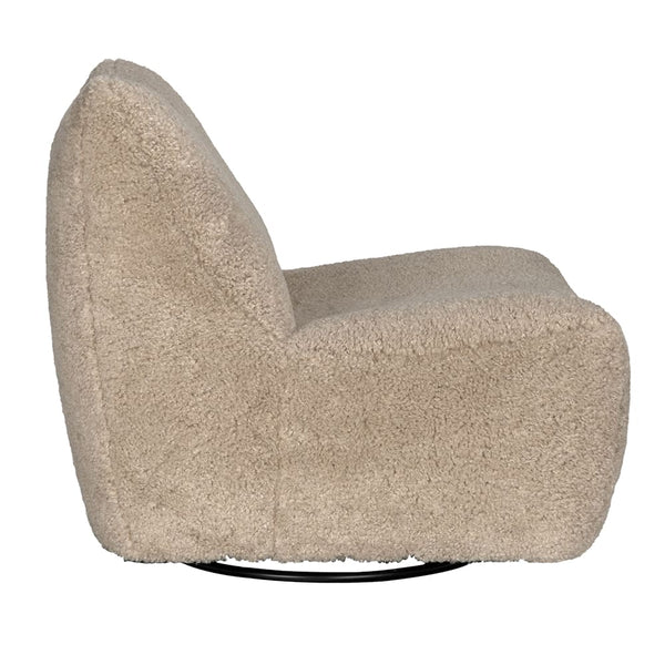 Mcclain Swivel Chair, Camel Fabric-Blue Hand Home