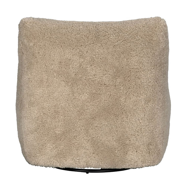Mcclain Swivel Chair, Camel Fabric-Blue Hand Home