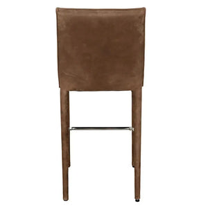 Newton Counter Chair, Orris Brown Leather-Blue Hand Home
