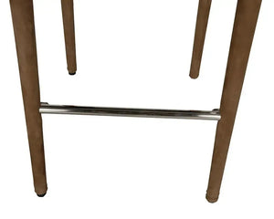 Newton Counter Chair, Orris Brown Leather-Blue Hand Home