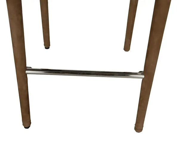Newton Counter Chair, Orris Brown Leather-Blue Hand Home