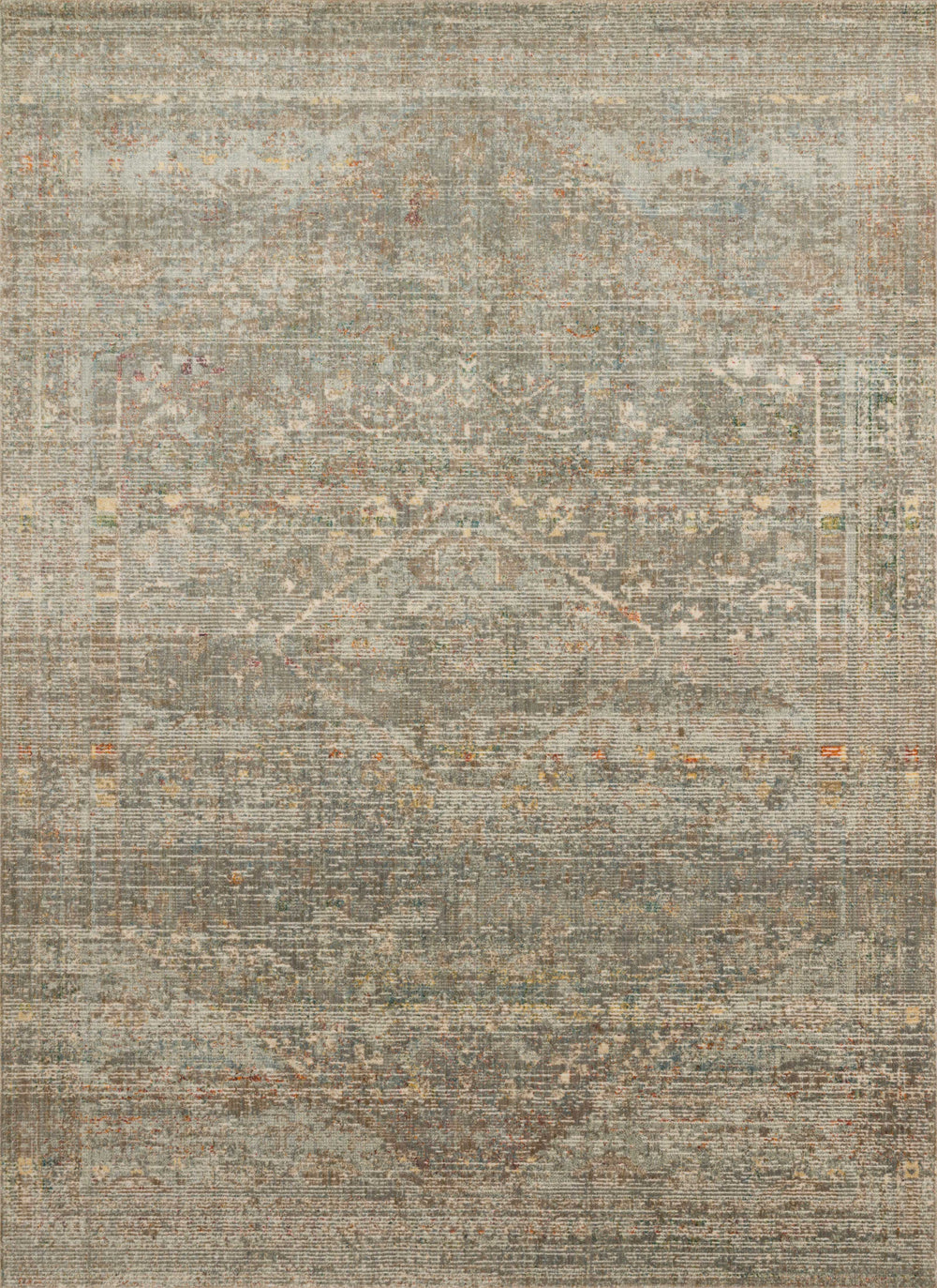 Magnolia Home by Joanna Gaines x Loloi Linnea Rug - Taupe / Mist-Blue Hand Home