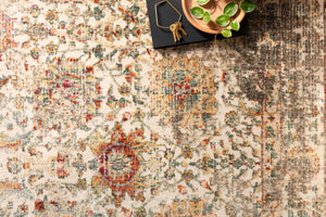 Magnolia Home by Joanna Gaines x Loloi Linnea Rug - Multi / Taupe-Blue Hand Home