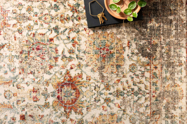 Magnolia Home by Joanna Gaines x Loloi Linnea Rug - Multi / Taupe-Blue Hand Home