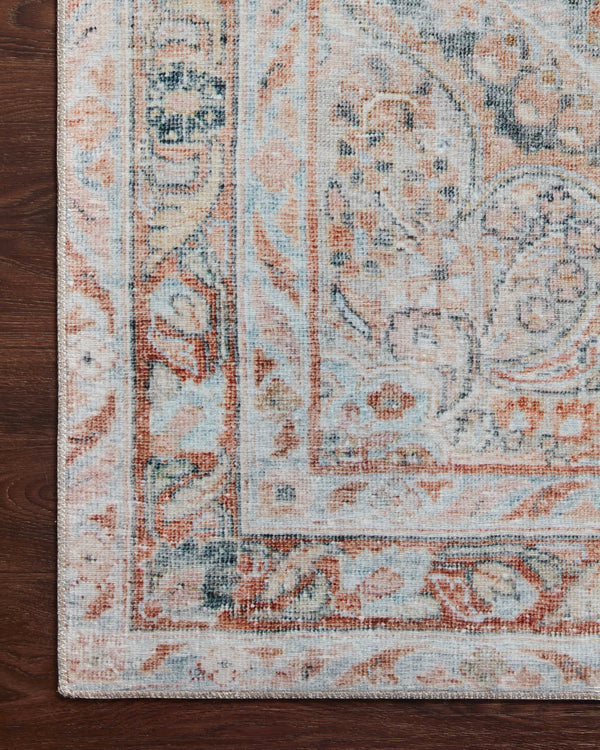 Magnolia Home by Joanna Gaines x Loloi Lenna Rug - Ocean / Apricot-Blue Hand Home