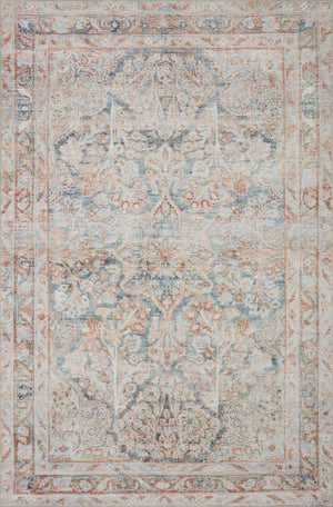 Magnolia Home by Joanna Gaines x Loloi Lenna Rug - Ocean / Apricot-Blue Hand Home