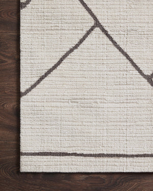 Magnolia Home by Joanna Gaines x Loloi Logan Rug - Ivory / Charcoal-Blue Hand Home
