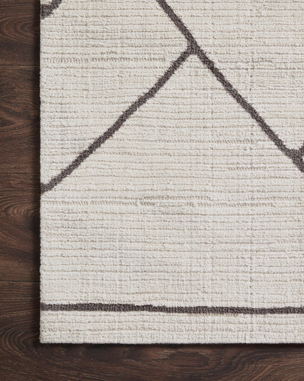 Magnolia Home by Joanna Gaines x Loloi Logan Rug - Ivory / Charcoal-Blue Hand Home