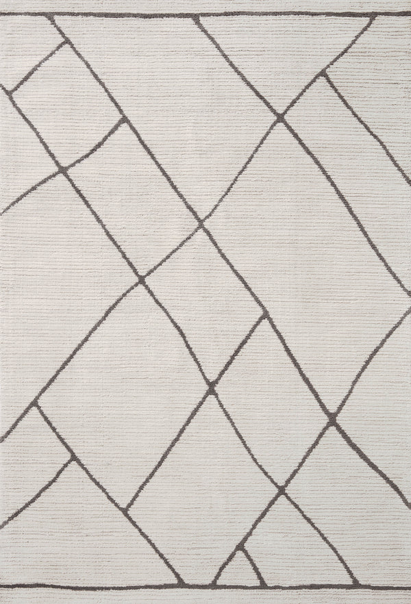 Magnolia Home by Joanna Gaines x Loloi Logan Rug - Ivory / Charcoal-Blue Hand Home