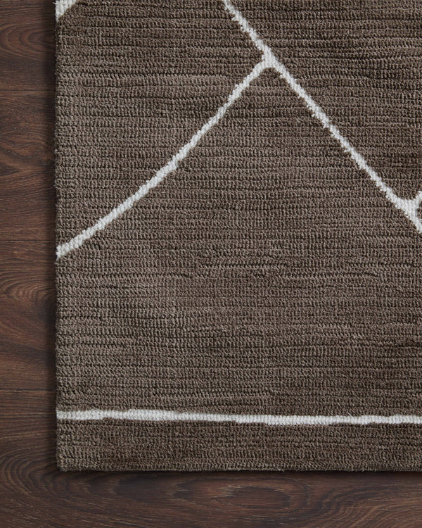 Magnolia Home by Joanna Gaines x Loloi Logan Rug - Mocha / White-Blue Hand Home