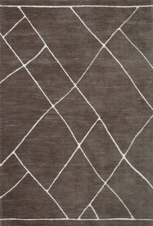 Magnolia Home by Joanna Gaines x Loloi Logan Rug - Mocha / White-Blue Hand Home