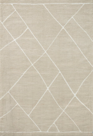 Magnolia Home by Joanna Gaines x Loloi Logan Rug - Oatmeal / White-Blue Hand Home