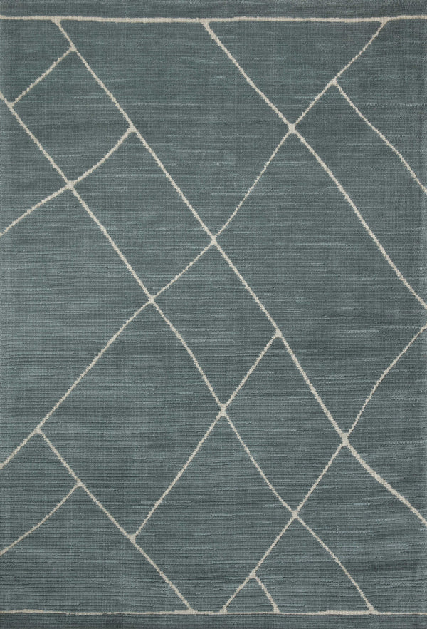 Magnolia Home by Joanna Gaines x Loloi Logan Rug - Slate / White-Blue Hand Home