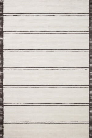 Magnolia Home by Joanna Gaines x Loloi Logan Rug - White / Mocha-Blue Hand Home
