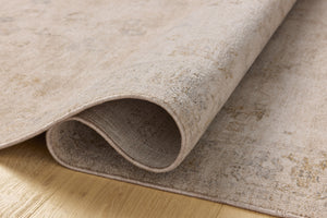 Chris Loves Julia x Loloi Louisa Rugs - Oatmeal / Stone-Blue Hand Home