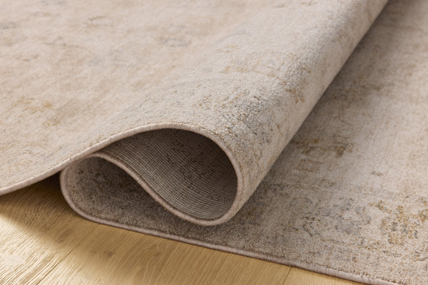 Chris Loves Julia x Loloi Louisa Rugs - Oatmeal / Stone-Blue Hand Home