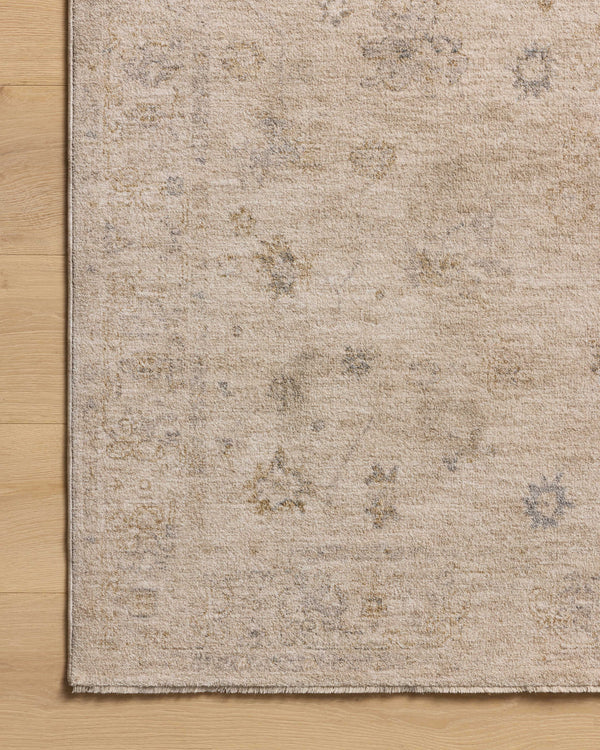 Chris Loves Julia x Loloi Louisa Rugs - Oatmeal / Stone-Blue Hand Home