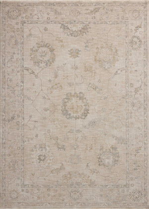 Chris Loves Julia x Loloi Louisa Rugs - Oatmeal / Slate-Blue Hand Home