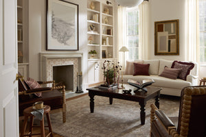 Chris Loves Julia x Loloi Louisa Rugs - Taupe / Ivory-Blue Hand Home