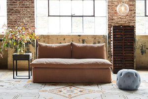 Laguna Armless Sofa-Blue Hand Home