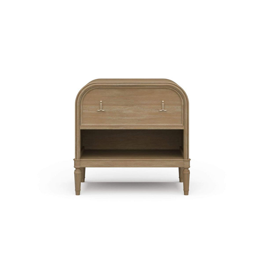 Langford 1 Drawer Bedside Table in Solid Hardwood by-Blue Hand Home