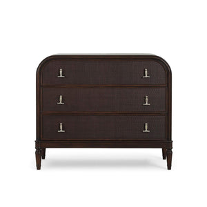 Langford 3 Drawer Dresser W/ Rattan-Blue Hand Home