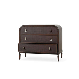 Langford 3 Drawer Dresser W/ Rattan-Blue Hand Home