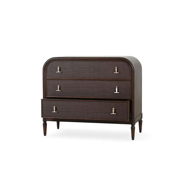 Langford 3 Drawer Dresser W/ Rattan-Blue Hand Home