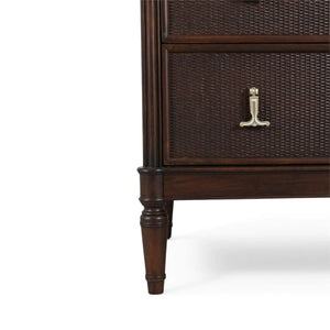 Langford 3 Drawer Dresser W/ Rattan-Blue Hand Home