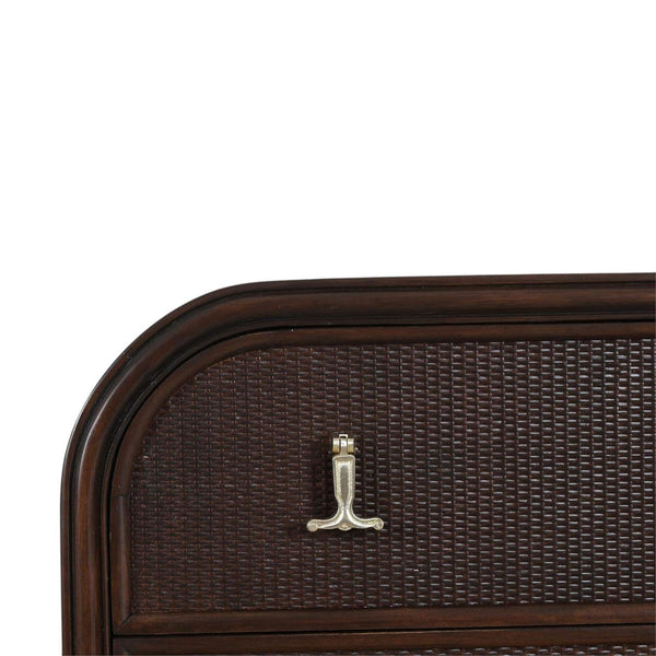 Langford 3 Drawer Dresser W/ Rattan-Blue Hand Home