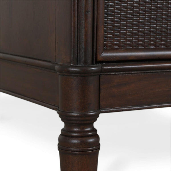 Langford 3 Drawer Dresser W/ Rattan-Blue Hand Home