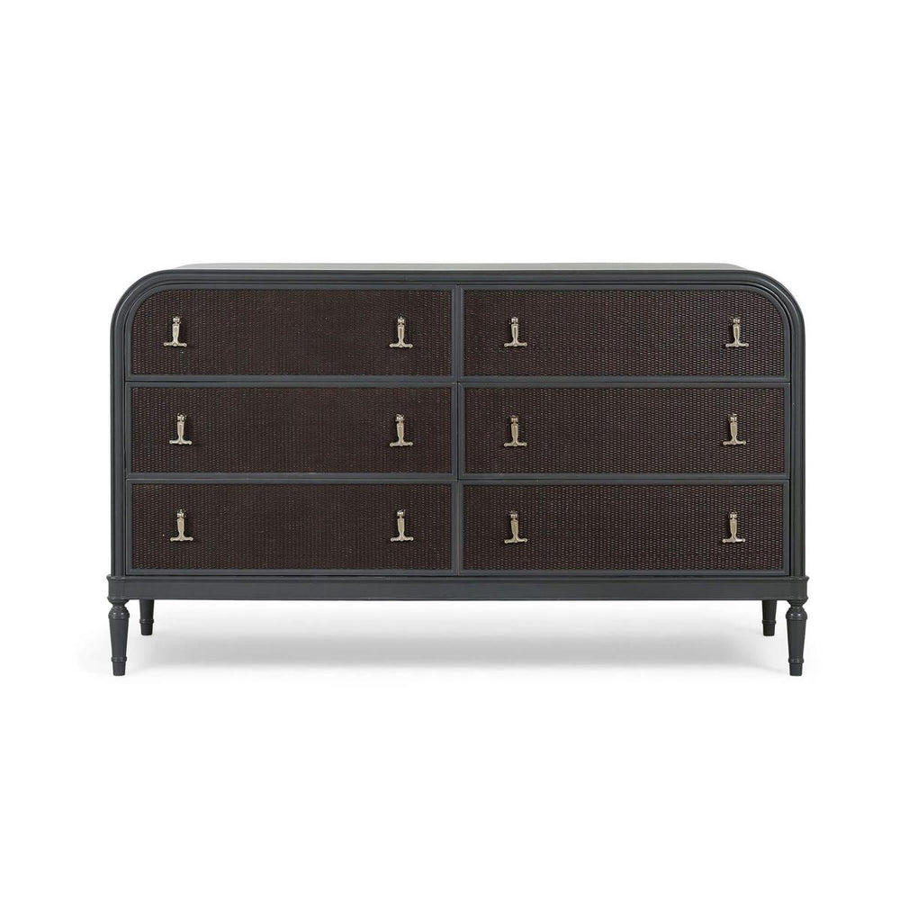 Langford 6 Drawer Dresser With Rattan-Blue Hand Home