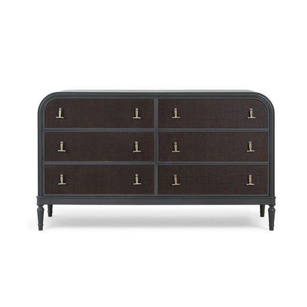 Langford 6 Drawer Dresser With Rattan-Blue Hand Home