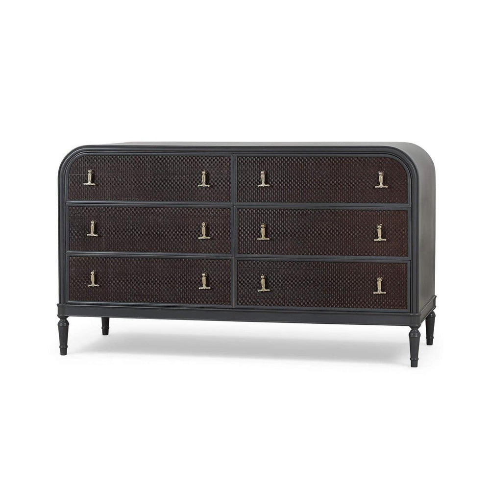 Langford 6 Drawer Dresser With Rattan-Blue Hand Home